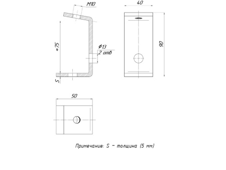 STRUT-прижим балочный П-образный увеличенный (5 мм) EKFSTRUT-прижим балочный П-образный увеличенный (5 мм) EKF