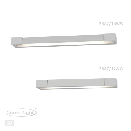 Настен.поворотн.св-к LED 4000K 12W 220V IP44 ARNO бел/металл ODEON LIGHT