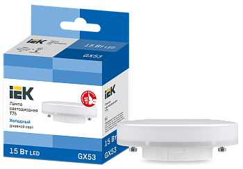 Лампа светодиодная T75 таблетка 15Вт 230В 6500К GX53 IEK