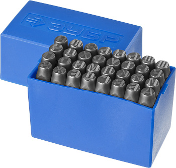 Клейма буквенные кириллица, шрифт 8мм ЗУБР