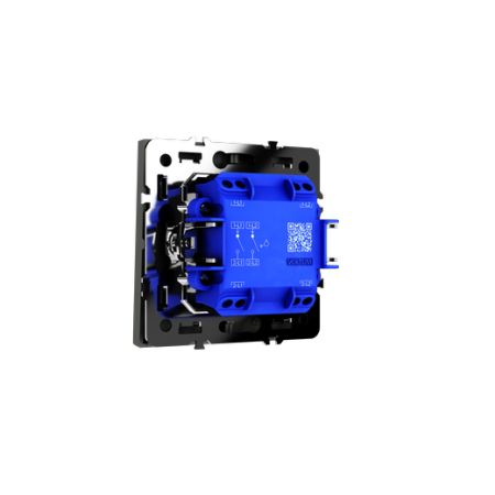 Выключатель с самовозвратом встраиваемый Voltum S70 двухклавишный 10А, (титан)
