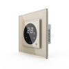 Терморегулятор пола 16А, сенсорное управление, датчик воздуха, 1 пост, цвет шампань Livolo