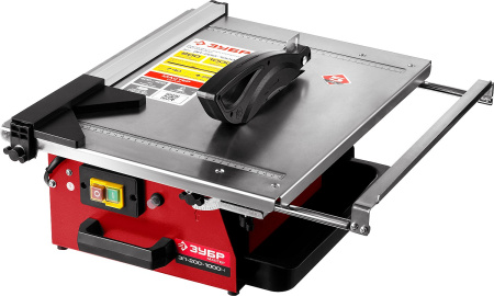 Электроплиткорез "Мастер", диск 200 мм, глубина реза 90°-40мм/45°-25мм, стол 500х400мм, 2950об/мин, 1000Вт ЗУБР