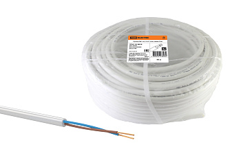 Провод ПВС 2х2,5 ГОСТ (50м), белый TDM