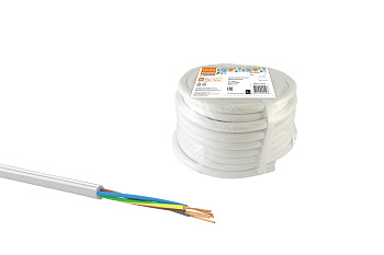 Провод ПВСмб 5х2,5 (5м), белый Народный