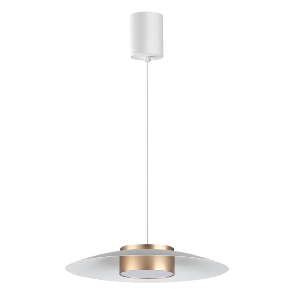 Св-к накл.св/д,провод 2м IP20 LED 4000К 18W 220-240V PILZ белый/золото NOVOTECH