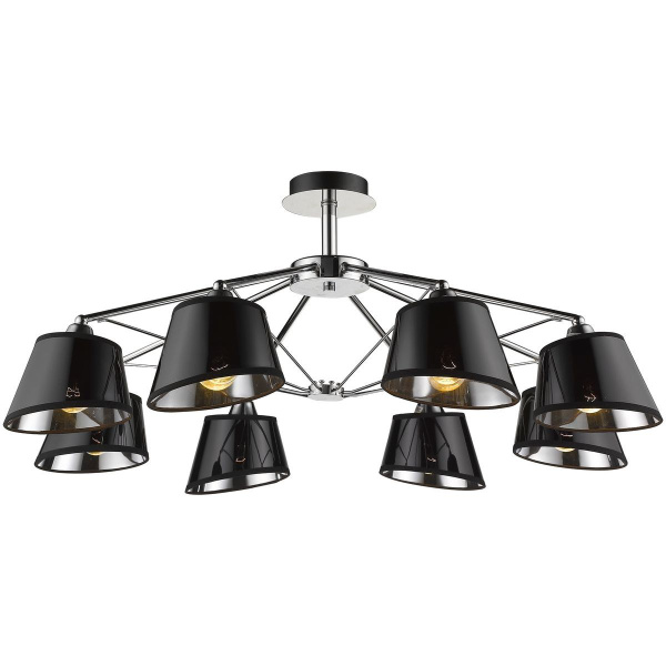 Люстра потолочная Хром/Черный E27 8*60Вт 296-107-08 VELANTE