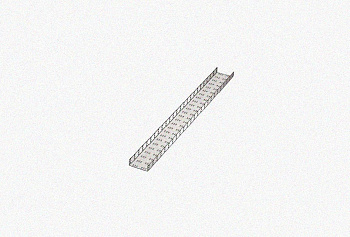 Лоток замковый перфорированный ЛМЗ 400х80х2000 УХЛ1, оцинкованный лист, S1,2