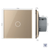 Сенсорный радиоуправляемый выключатель 1 клавиша 1 пост Золотой Livolo