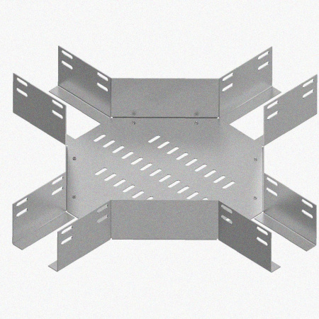 Лоток крестообразный глухой КМГ 600х100 УТ1,5, оцинкованный лист S1,5