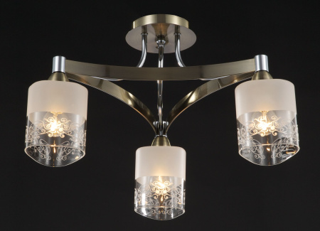 Потолочный светильник 3*E14 40Вт Бронза Антик IP20 Tasmania FR5475CL-03CH Freya