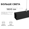 30-10 Светильник линейный, подвесной, светодиодный 24Вт, 230В/50Гц, 1800лм, 4000К, IP40, чёрный, 980х40х40мм, алюминий APEYRON