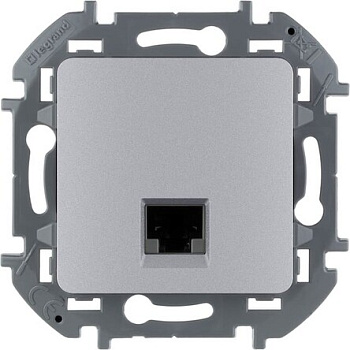 INSPIRIA Механизм розетки без лицевой панели СУ комп. RJ 45 кат. 6 UTP . алюминий IP20 Legrand