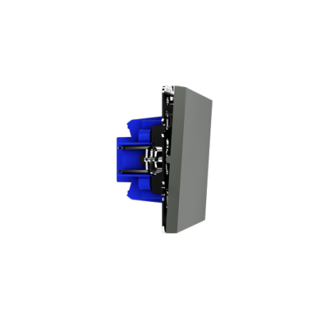Перекрестный переключатель встраиваемый Voltum S70 одноклавишный 10А, (титан)