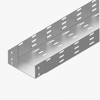 Лоток монтажный цельный перфорированный ЛМЦ300х100х3000 УХЛ1, оцинкованный лист, S1,0