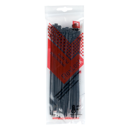 Хомут P6,6 стандартный (ч), 3,6x150 (50шт) FlexLock PROxima EKF