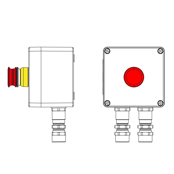 Взрывозащ. пост упр. из алюминия CPE-A-12-(1xP3E(11))-2xKA2MHK(C)1Ex d e IIC Т5 Gb / Ex tb IIIC T95°C Db IP66 DKC
