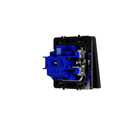 Розетка встраиваемая Voltum S70 с заземлением, защитными шторками и крышкой 16А, (графит)