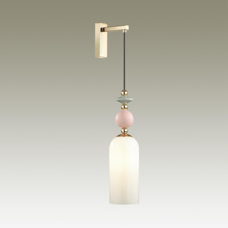 Бра E14 1*40W CANDY золото/разноцветн./керамика/стекло B ODEON LIGHT