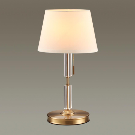 Настольная лампа E27 1*60W LONDON бронзовый/белый/абажур ткань ODEON LIGHT