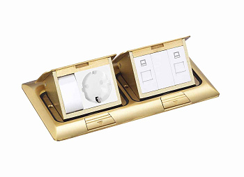 Donel Выдвижной блок 6 (3+3) мод. латунь (с уст. набором)