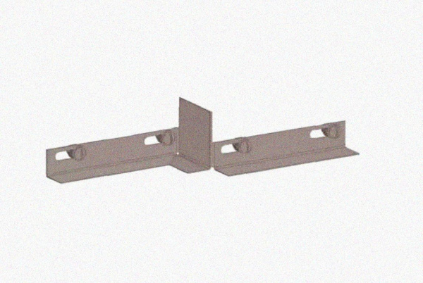 Соединитель-переходник замковый ПУгЛЗ 100х50 УТ1,5 (левый), оцинкованный лист S1,0