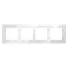 Рамка стеклянная Voltum S70 на 4 поста, (белый, стекло)