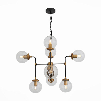Люстра подвесная Черный, Золото/Прозрачный E27 8*40Вт SL234.403.08 ST LUCE