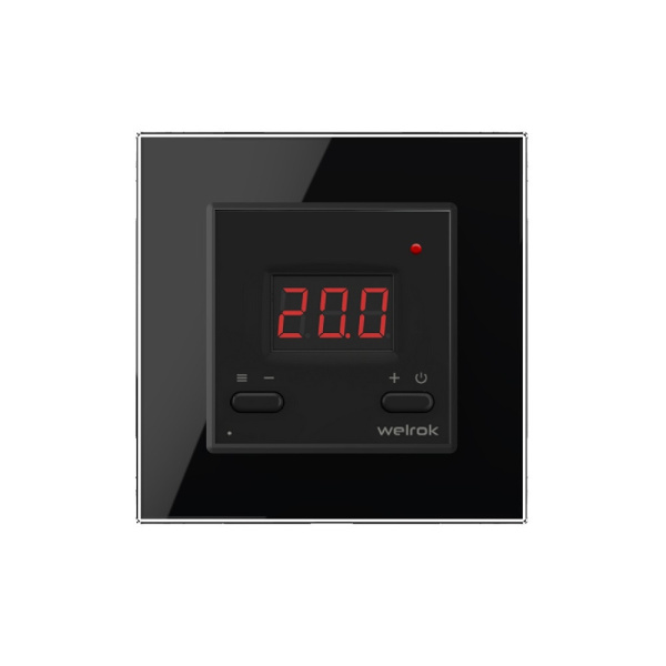 Терморегулятор Welrok AZ Wi-Fi для рамки LIVOLO с электронным управлением, датчик пола 3 м, цвет черный