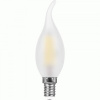 Лампа светодиодная Feron LB-74 Свеча на ветру матовая E14 9W 4000K
