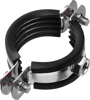 Хомут трубный с гайкой, 1 1/4", 8шт, оцинкованный, ЗУБР