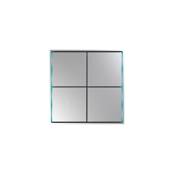 Donel Сенсорный кнопочный модуль KNX, 4/8 группы, глянцевое серебро. Серия устройств: DKNX