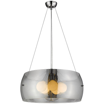 Люстра подвесная Хром/Хром, Дымчатый E27 5*60Вт WE122.05.103 WERTMARK