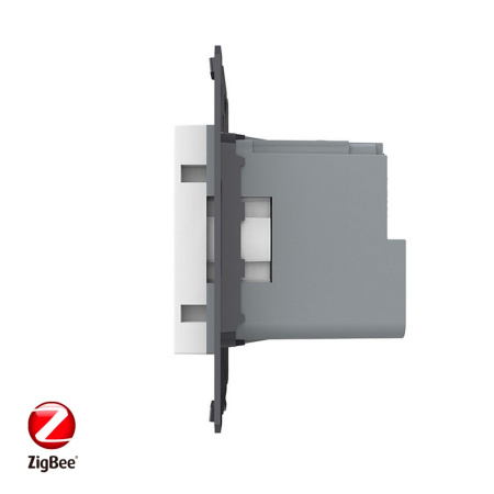 Розетка ZigBee (Wi-Fi) с з/з с защитными шторками 16A, цвет белый (механизм) Livolo