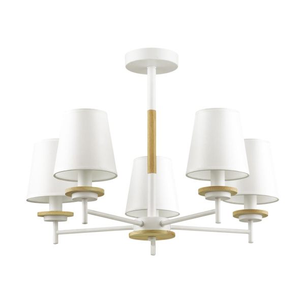 Люстра потолочная E14 5*40W 220V BETSY белый,дерево LUMION