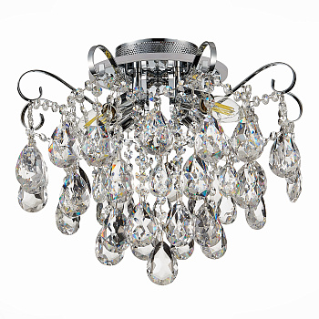 Светильник потолочный Хром/Прозрачный E14, LED 4+1*40/5Вт(подсветка) SLE160002-04 EVOLUCE