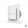 Сенсорный выключатель для жалюзи Quadro 2 клавиши 1 модуль Белый Livolo