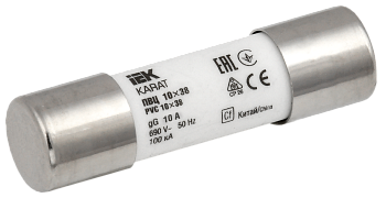 Плавкая вставка цилиндрическая ПВЦ 10х38 10А KARAT IEK