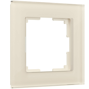 Favorit Рамка на 1 пост (молочный, стекло) Werkel