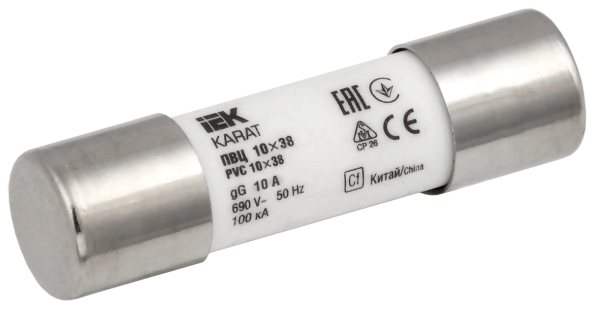 Плавкая вставка цилиндрическая ПВЦ 10х38 10А KARAT IEK