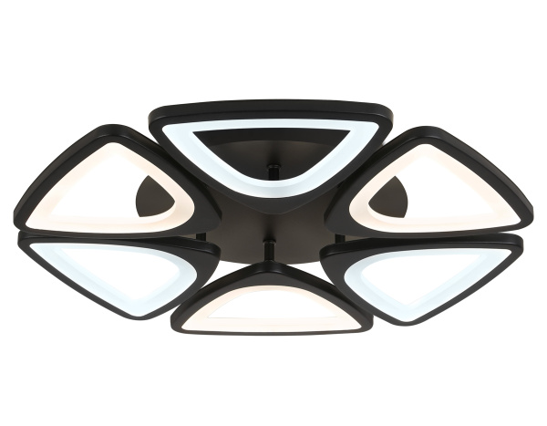 Светильник потолочный светодиодный с пультом FA4495/6 BK черный 84W 4200K/3000K+6400K/6400K+3000K D450*80 (ПДУ ИК) Ambrella Light