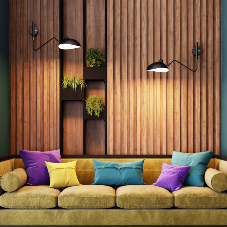 Настенный св-к E27 1*40W KERBI черный/хром ODEON LIGHT