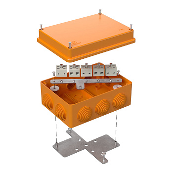 Коробка огнестойкая для о/п 40-0310-FR6.0-10 Е15-Е60 (латунь) 150х110х70 Промрукав (6 шт/уп)