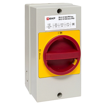 Переключатель кулачковый ПК-2-13 16А 3P "ВКЛ-ВЫКЛ" с блокировкой в боксе IP65 PROxima EKF