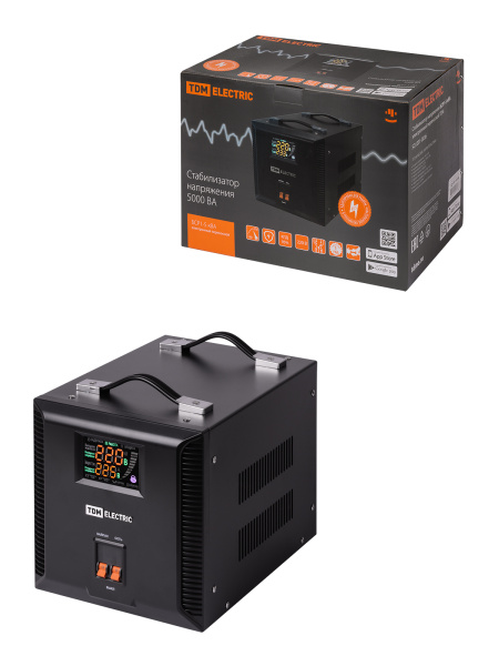 Стабилизатор напряжения БСР1-5,0 кВА электронный переносной TDM Стабилизатор напряжения БСР1-5,0 кВА электронный переносной TDM