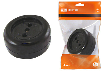 Розетка 2П 16А макс. о/у "Ретро" (карболит) TDM