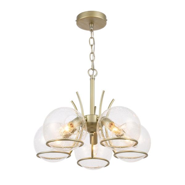 Люстра подвесная Шампань/Прозрачный,С пузырьками воздуха E14 5*40Вт SL1136.203.05 EVOLUCE