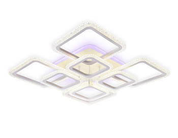 Потолочный светодиодный светильник с пультом FA5303 WH белый 171W 840*840*130 (ПДУ РАДИО 2.4) Ambrella Light