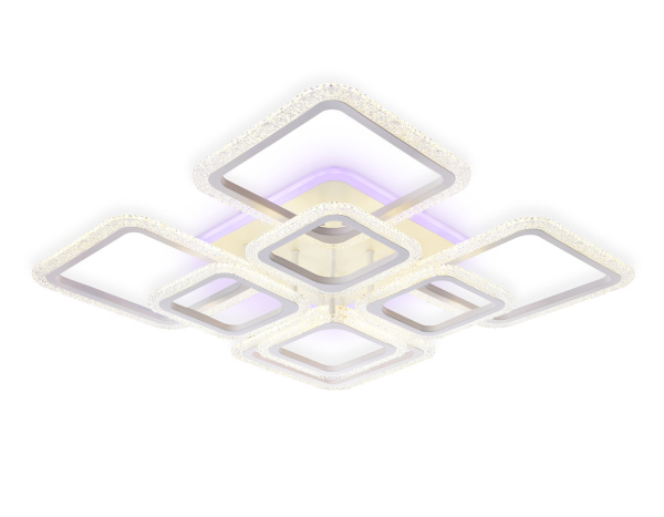 Потолочный светодиодный светильник с пультом FA5303 WH белый 171W 840*840*130 (ПДУ РАДИО 2.4) Ambrella Light