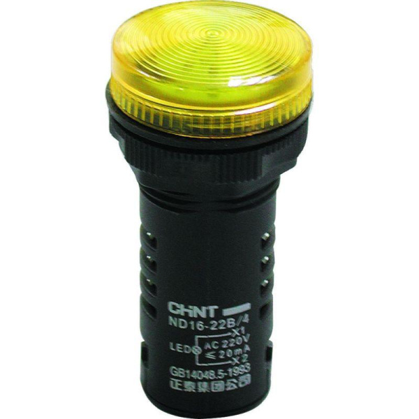 (СНЯТ) Индикатор ND16-22B/2 желтый AC/DC220В (R) CHINT